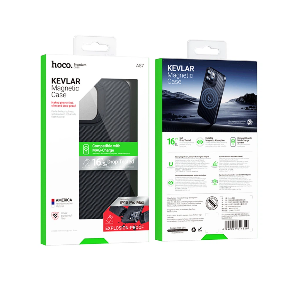 Hoco Knight magnetic protective case for IPhone 15 Pro Max